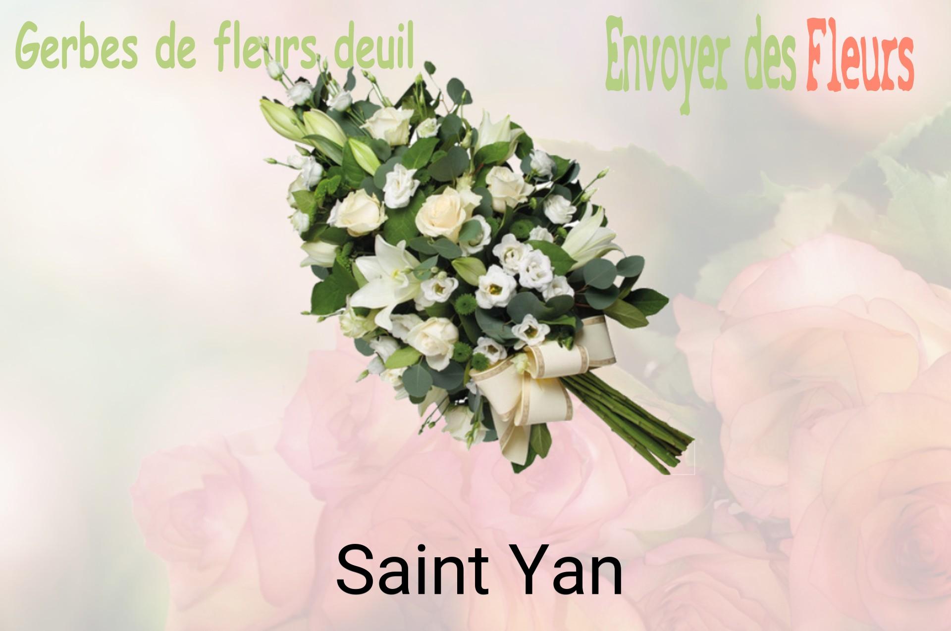Gerbe de fleurs de deuil livrée à Saint-Yan